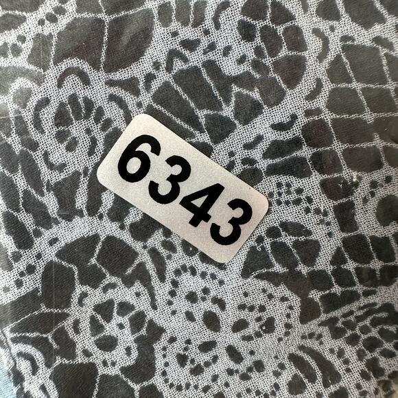 J Jill Blouse Womens Large Blue Floral Chiffon Breathable Sheer Cottage Navy Top - Picture 15 of 15